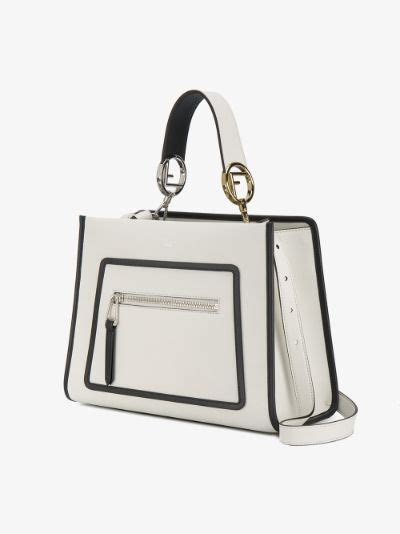 Fendi Runaway White Leather Shoulder Bag 